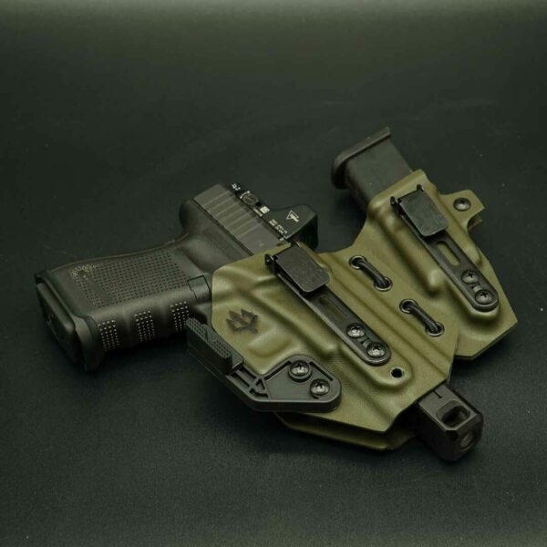 Black Trident Guardian Kydex Pistolen Holster Waffenholster Glock olive
