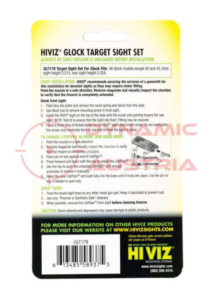 HIVIZ Glock Visierung Fiber Optic 2 1