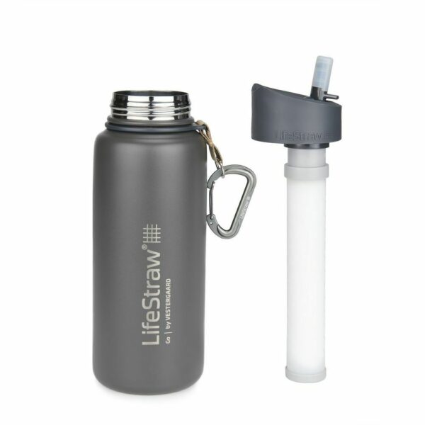 Life Straw Go stainless steel grey front2
