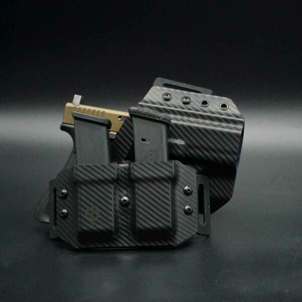 Magazintasche 9mm pistole p8 glock kydex carbon