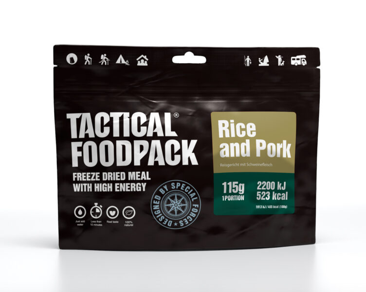 Rice and pork Tactical Foodpack outdoornahrung hiking food