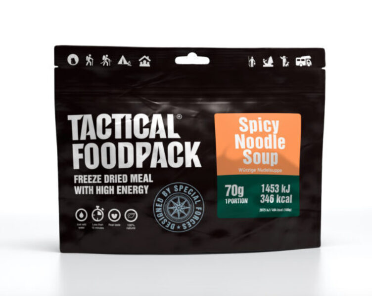 Spicy noodles soup Tactical Foodpack outdoornahrung hiking food 600x479