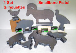 Silhouettefiguren für KK Pistole / Metallic Silhouette Target Smallbore Pistol