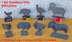 Silhouettefiguren für KK Gewehr / Metallic Silhouette Targets Smallbore Rifle
