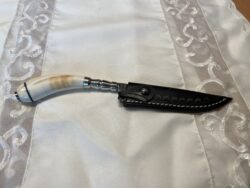 Warzenschwein Hauergriff (Elfenbein) - Jagdmesser - Lederhosenmesser - Messer aus Handarbeit